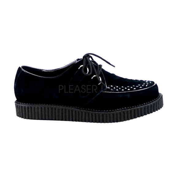 Mens Platform Lace Up Suede Creeper Shoes - Picture 1 of 5